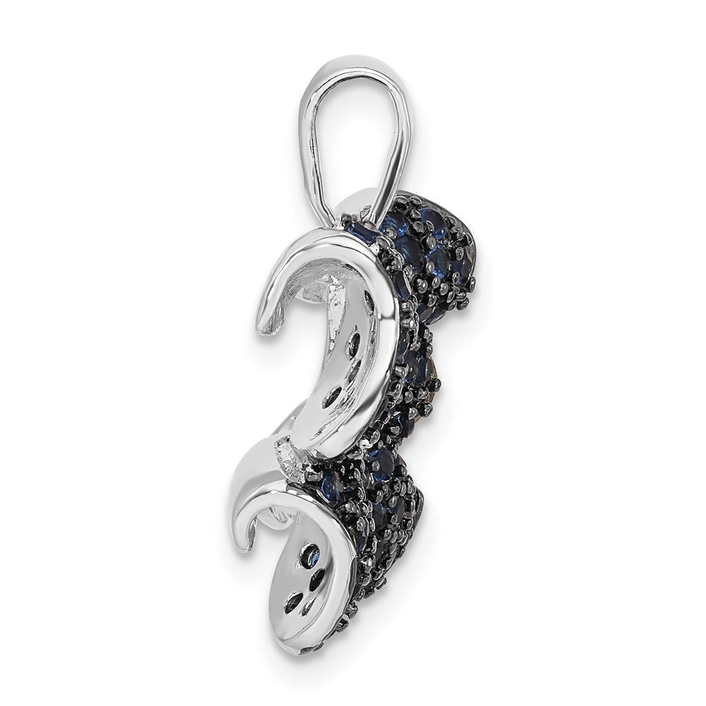 Sterlingsilber Antikisiert Blau & Klar Zirkonia Schmetterling Anhänger