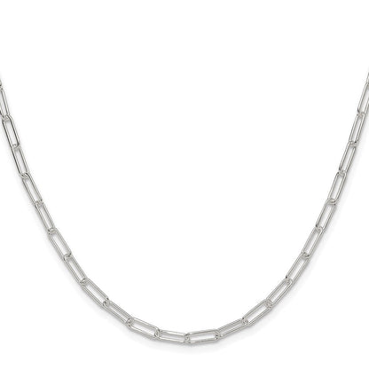 Sterlingsilber Poliert 3.15mm Büroklammer Kette