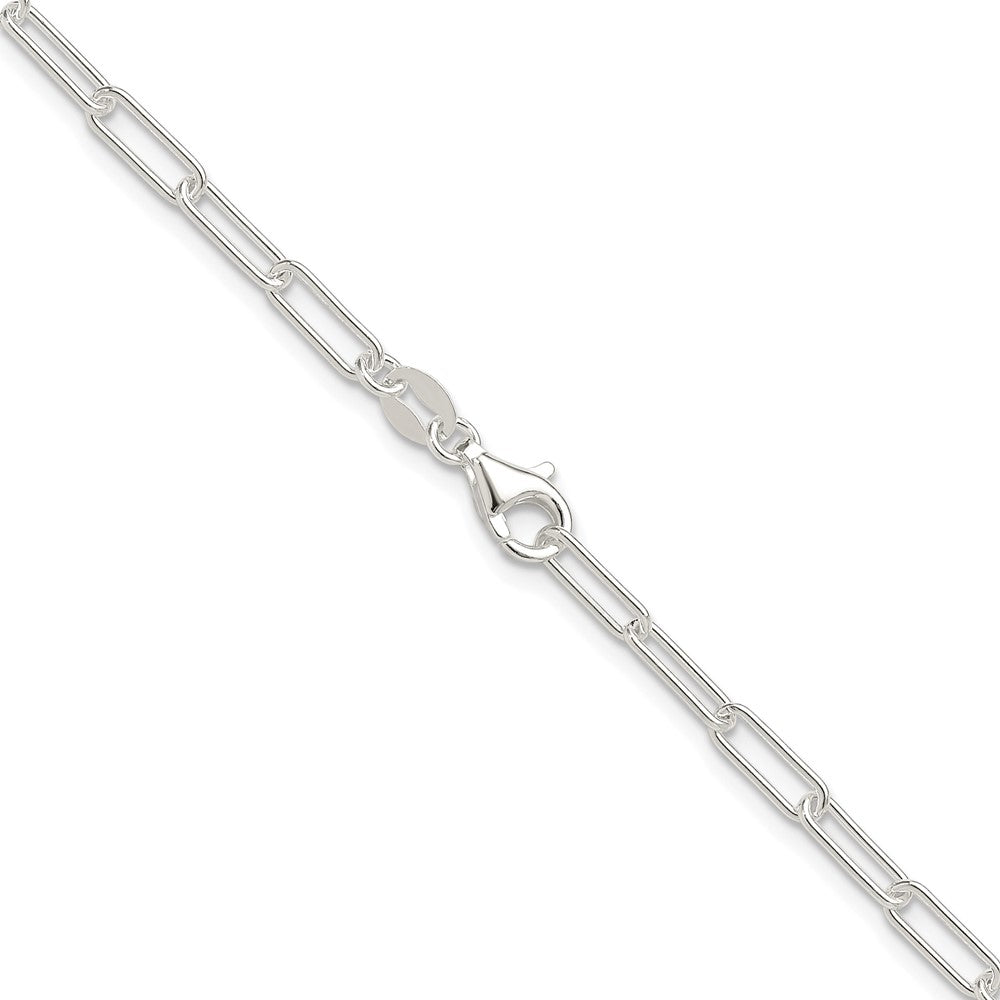 Sterlingsilber Rhodiniert Poliert 3.15mm Büroklammer Kette