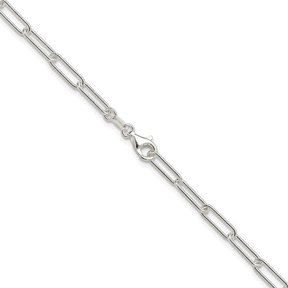 Sterlingsilber Rhodiniert Poliert 3.5mm Büroklammer Kette