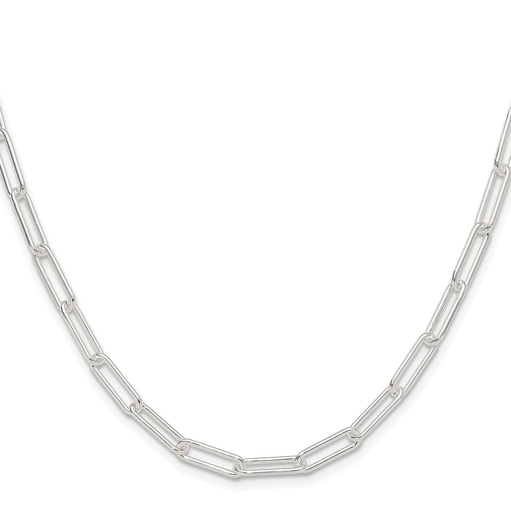 Sterlingsilber Rhodiniert Poliert 4.5mm Büroklammer Kette