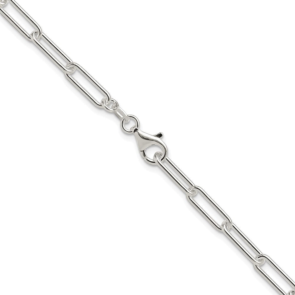 Sterlingsilber Rhodiniert Poliert 4.5mm Büroklammer Kette