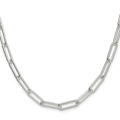 Sterlingsilber Poliert 5.5mm Büroklammer Kette
