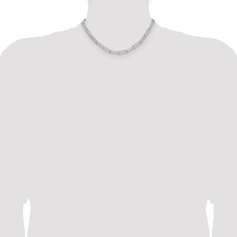 Sterlingsilber Poliert 5.5mm Büroklammer Kette