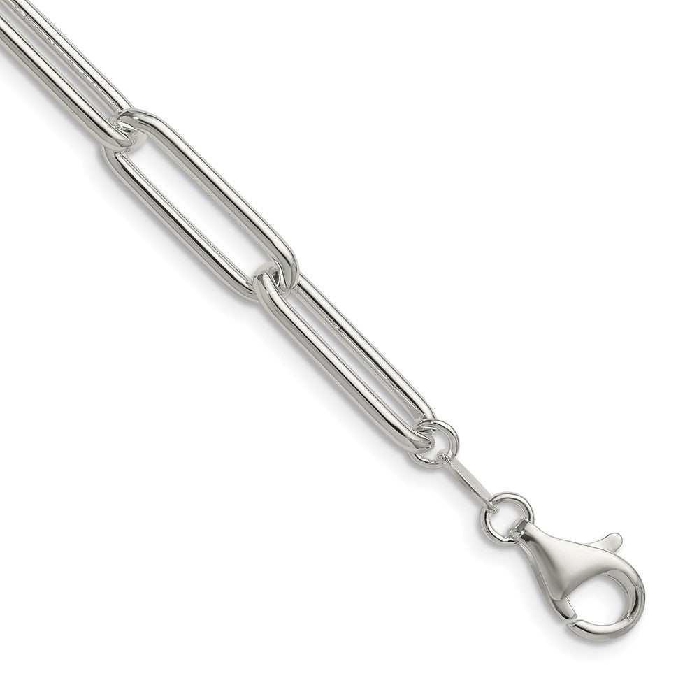 Sterlingsilber Poliert 6.5mm Büroklammer Kette
