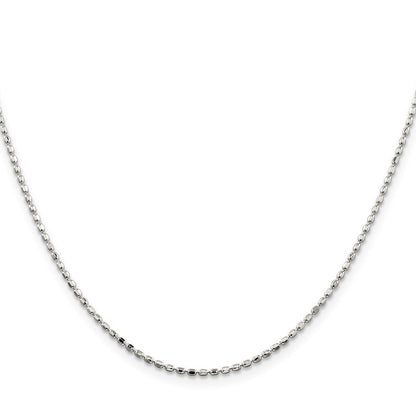 Sterlingsilber 1.5mm Fantasie Gekugelt Halskette