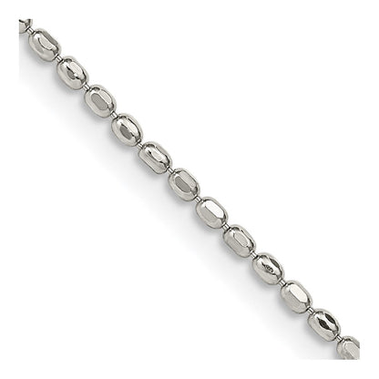 Sterlingsilber 1.5mm Fantasie Gekugelt Halskette
