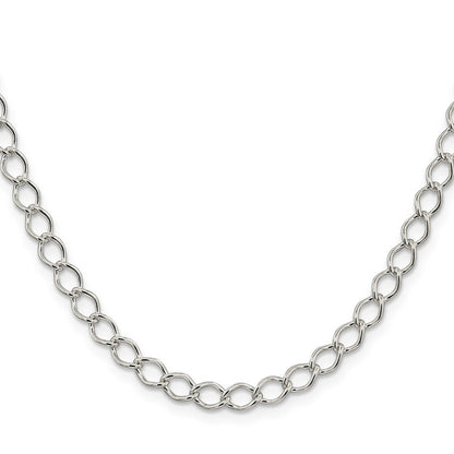 Sterlingsilber 5.75mm Fantasie Offen Panzer Halskette