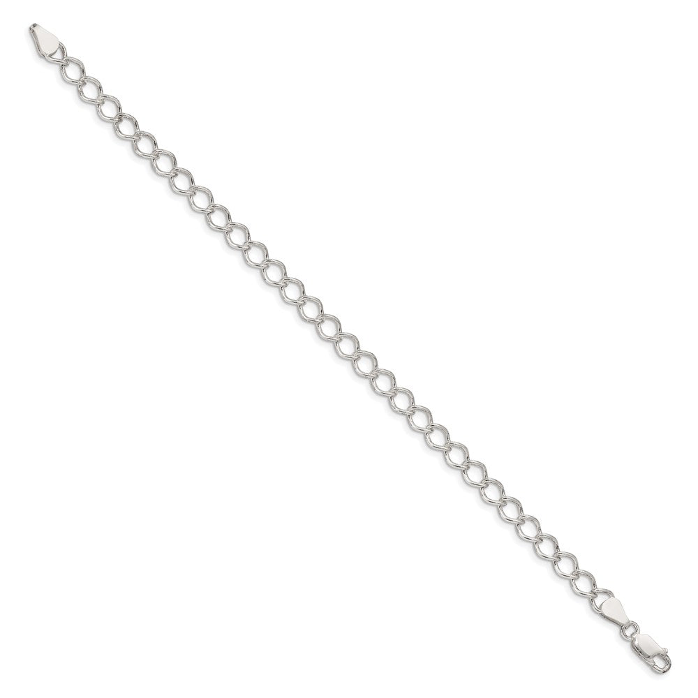 Sterlingsilber 5.75mm Fantasie Offen Panzer Gliederarmband