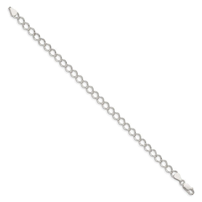 Sterlingsilber 5.75mm Fantasie Offen Panzer Gliederarmband