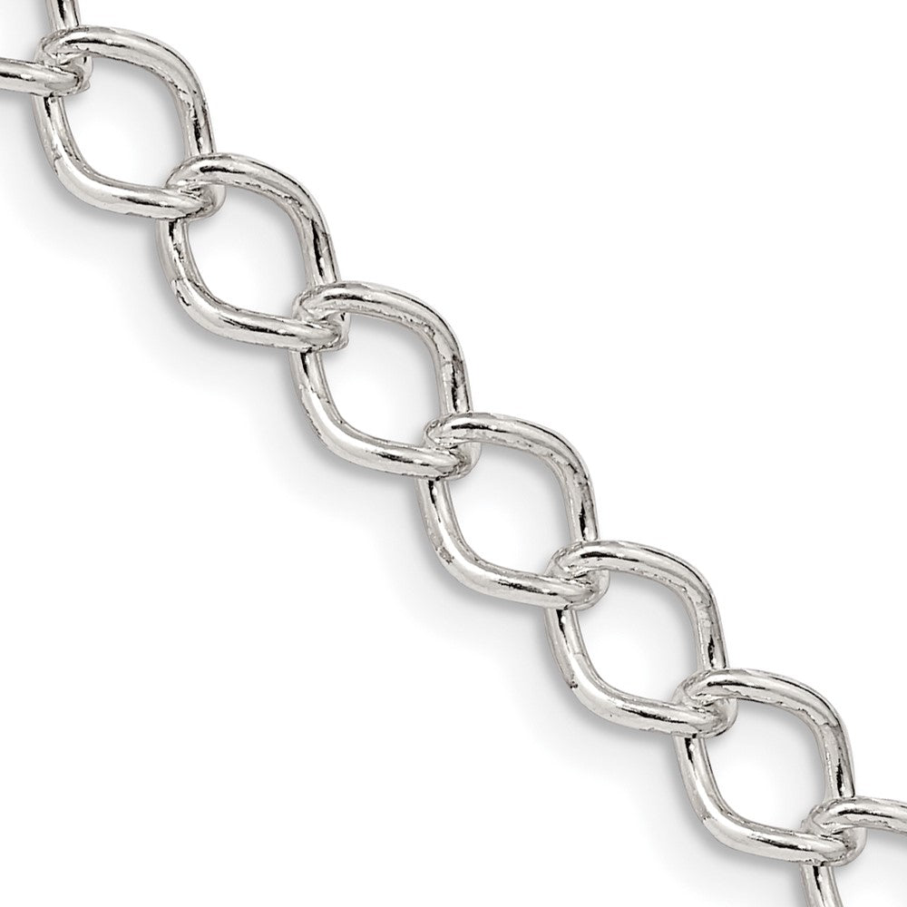 Sterlingsilber 5.75mm Fantasie Offen Panzer Halskette