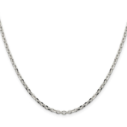 Sterlingsilber 2.75mm Diamantiert Forzantina Ankerkette Halskette