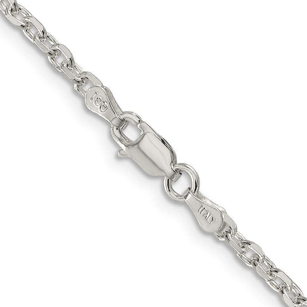 Sterlingsilber 2.75mm Diamantiert Forzantina Ankerkette Halskette