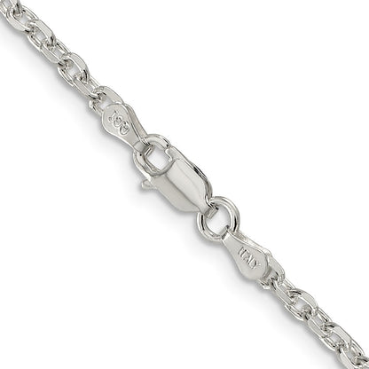 Sterlingsilber 2.75mm Diamantiert Forzantina Ankerkette Halskette