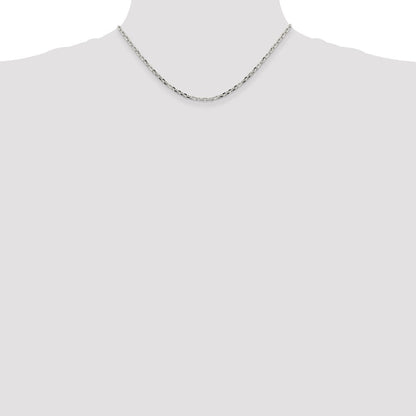 Sterlingsilber 2.75mm Diamantiert Forzantina Ankerkette Halskette
