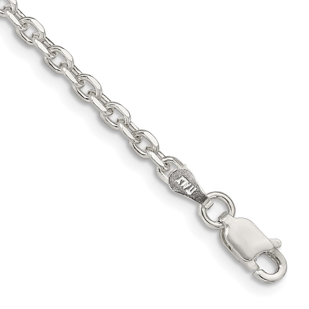 Sterlingsilber 2.75mm Diamantiert Forzantina Ankerkette Gliederarmband