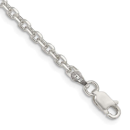 Sterlingsilber 2.75mm Diamantiert Forzantina Ankerkette Gliederarmband
