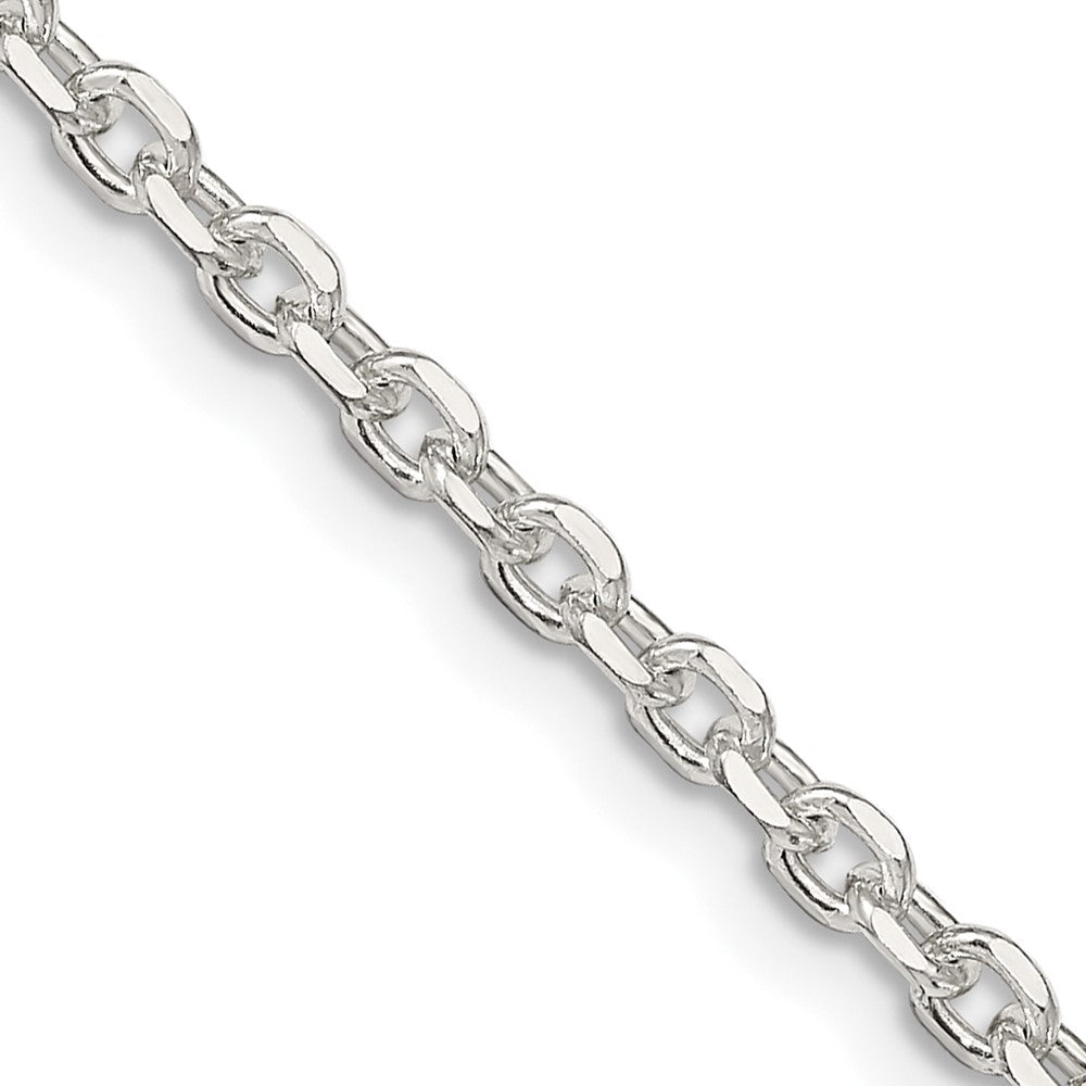 Sterlingsilber 2.75mm Diamantiert Forzantina Ankerkette Halskette
