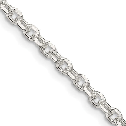 Sterlingsilber 2.75mm Diamantiert Forzantina Ankerkette Halskette