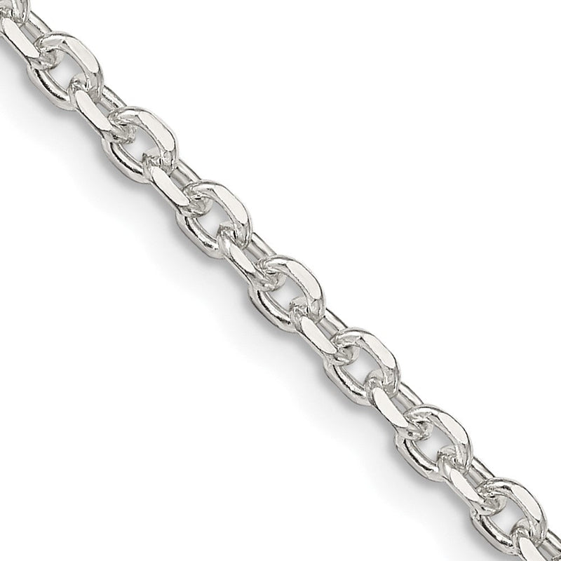 Sterlingsilber 2.75mm Diamantiert Forzantina Ankerkette Halskette