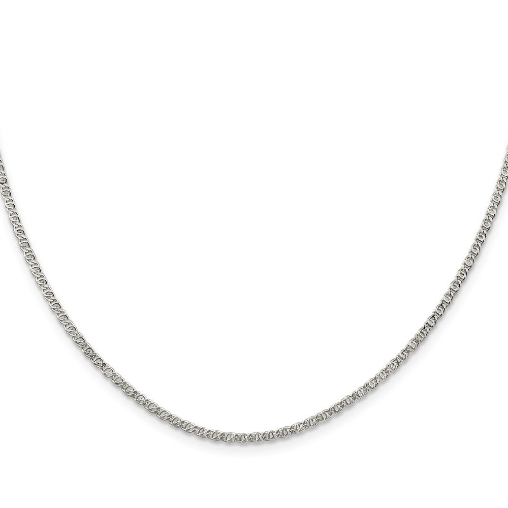 Sterlingsilber 2mm Fantasie Anker Anhänger Halskette