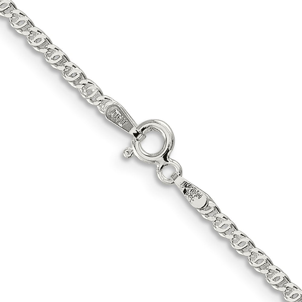 Sterlingsilber 2mm Fantasie Anker Anhänger Halskette