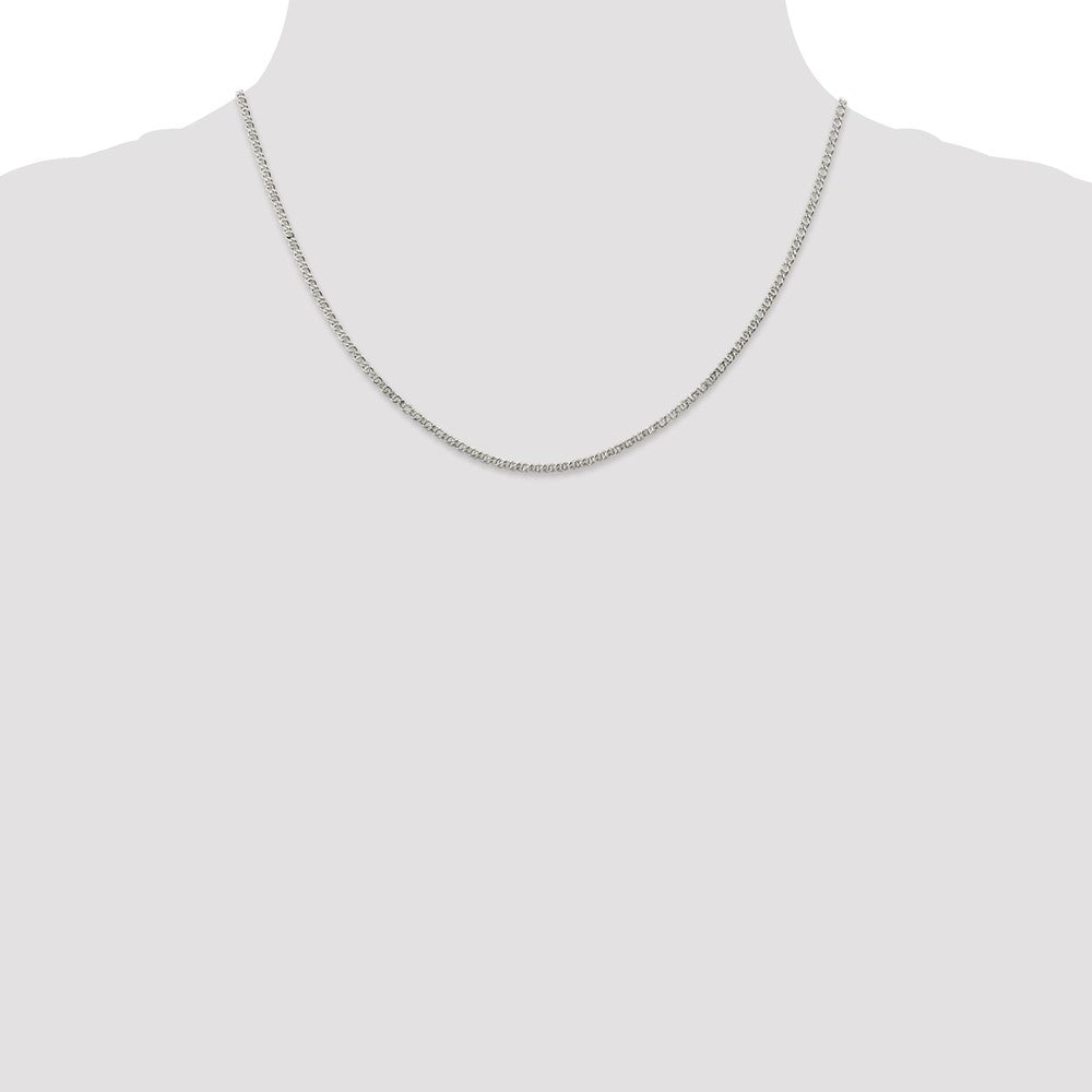 Sterlingsilber 2mm Fantasie Anker Anhänger Halskette