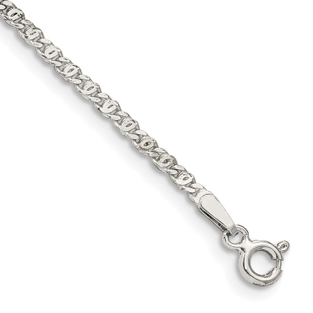 Sterlingsilber 2mm Fantasie Anker Anhänger Kette Fußkettchen