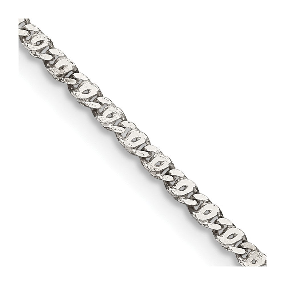 Sterlingsilber 2mm Fantasie Anker Anhänger Halskette