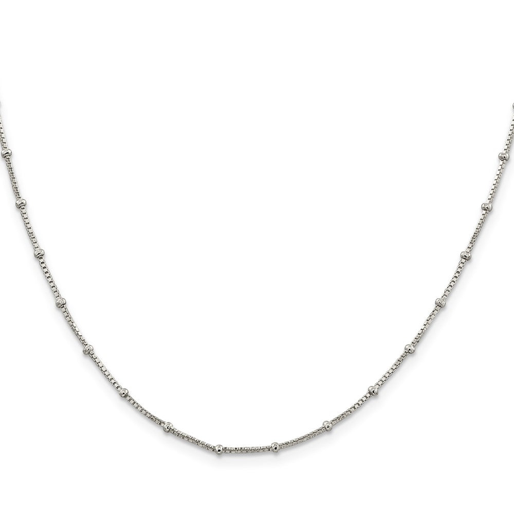 Sterlingsilber 1.25mm Fantasie Gekugelt Venezianer Halskette