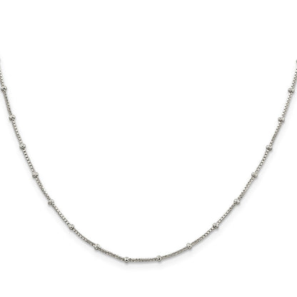 Sterlingsilber 1.25mm Fantasie Gekugelt Venezianer Halskette