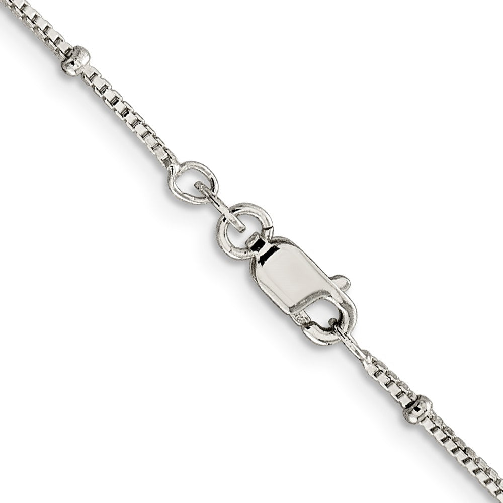 Sterlingsilber 1.25mm Fantasie Gekugelt Venezianer Halskette