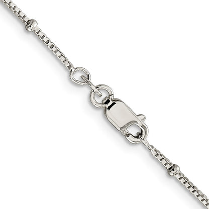 Sterlingsilber 1.25mm Fantasie Gekugelt Venezianer Halskette