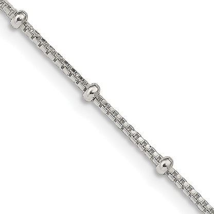 Sterlingsilber 1.25mm Fantasie Gekugelt Venezianer Halskette