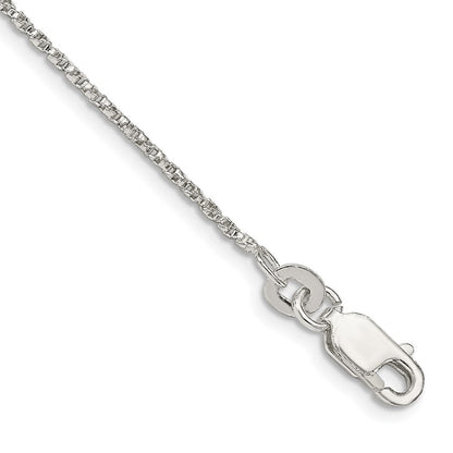 Sterlingsilber 1.25mm Gedreht Venezianer Kette Fußkettchen