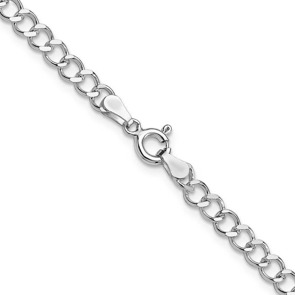 Sterlingsilber 3.5mm Offen Diamantiert Panzer Halskette