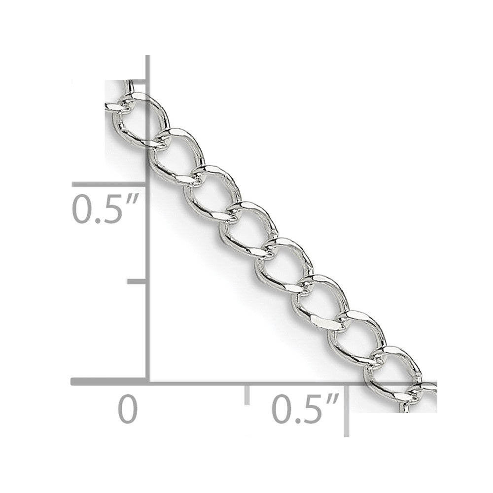 Sterlingsilber 3.5mm Offen Diamantiert Panzer Halskette