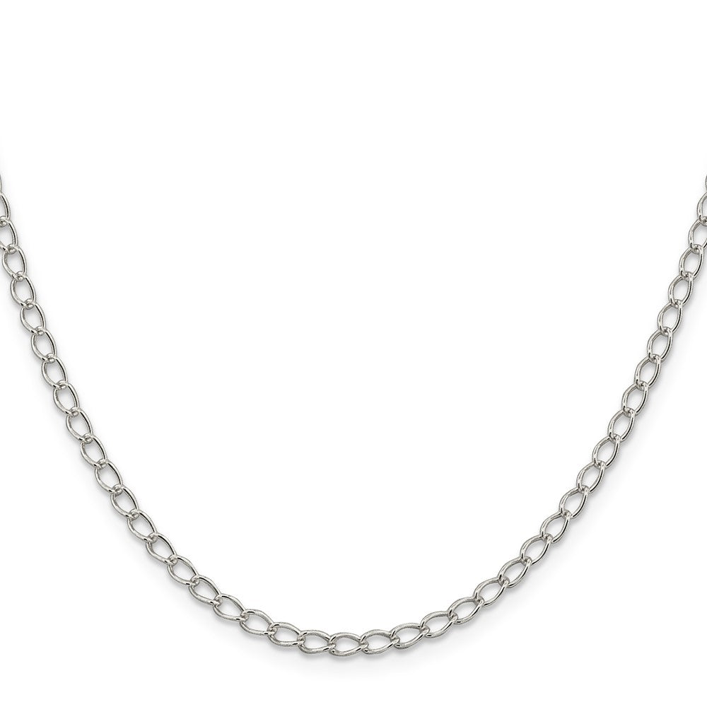 Sterlingsilber 3mm Halb Rund Draht Offen Panzer Halskette