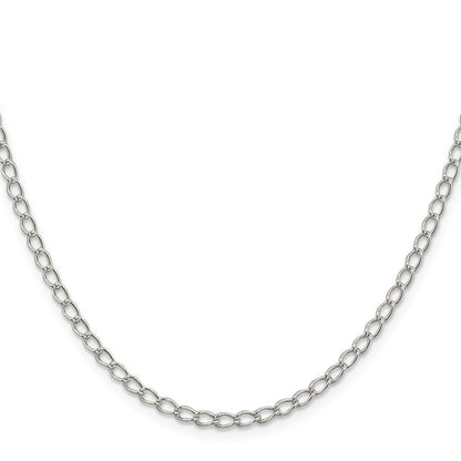 Sterlingsilber 3mm Halb Rund Draht Offen Panzer Halskette