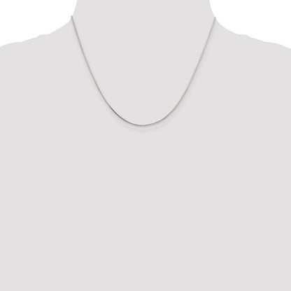 Sterlingsilber.7mm Mirror Venezianer Kette mit Verlängerung. Halskette