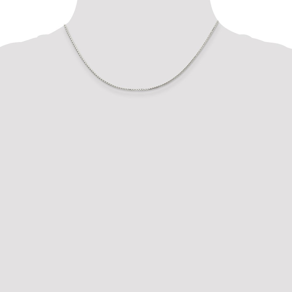 Sterlingsilber 1.2mm 8 Sided Diamantiert Mirror Venezianer Halskette