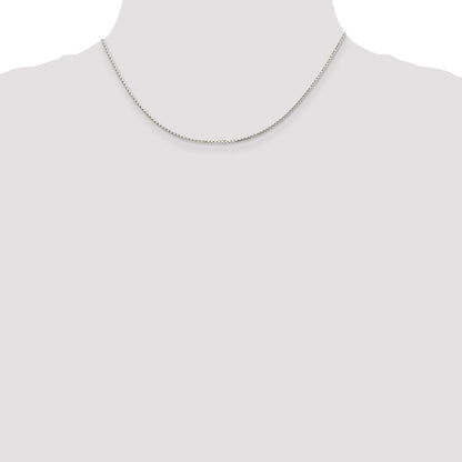 Sterlingsilber 1.2mm 8 Sided Diamantiert Mirror Venezianer Halskette