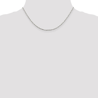 Sterlingsilber 1.6mm Gedreht Serpentine Halskette
