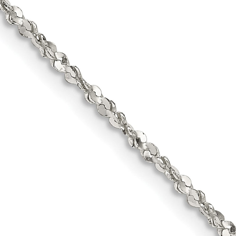 Sterlingsilber 1.6mm Gedreht Serpentine Halskette