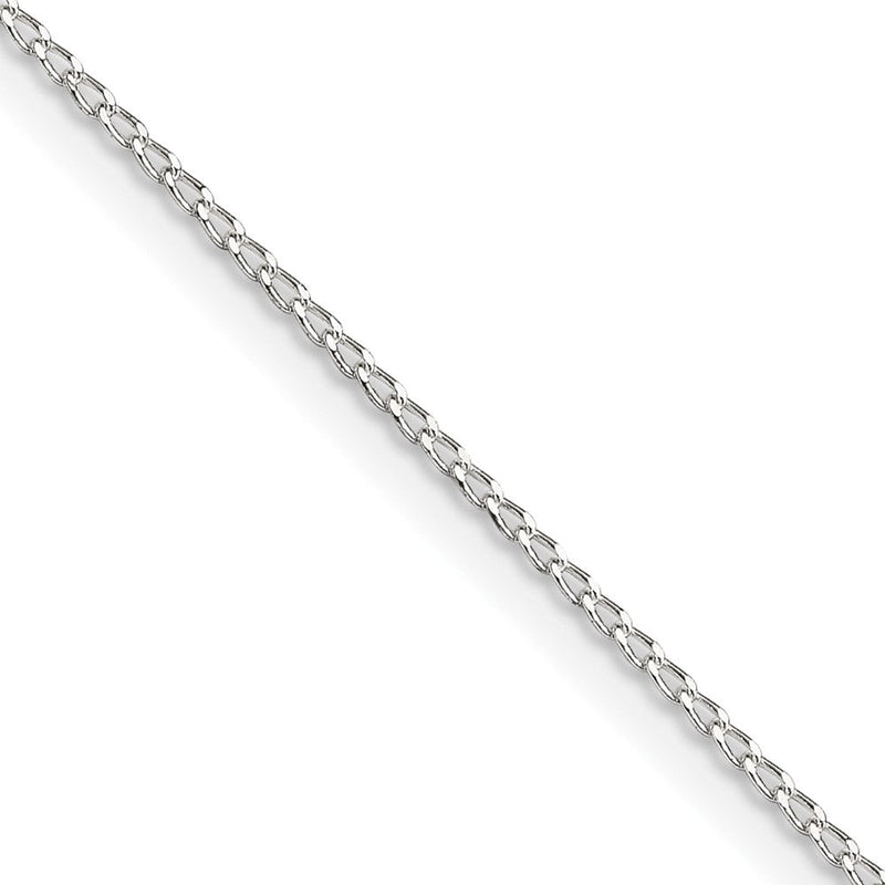 Sterlingsilber 1mm Offen Länglich Glieder Panzer Halskette