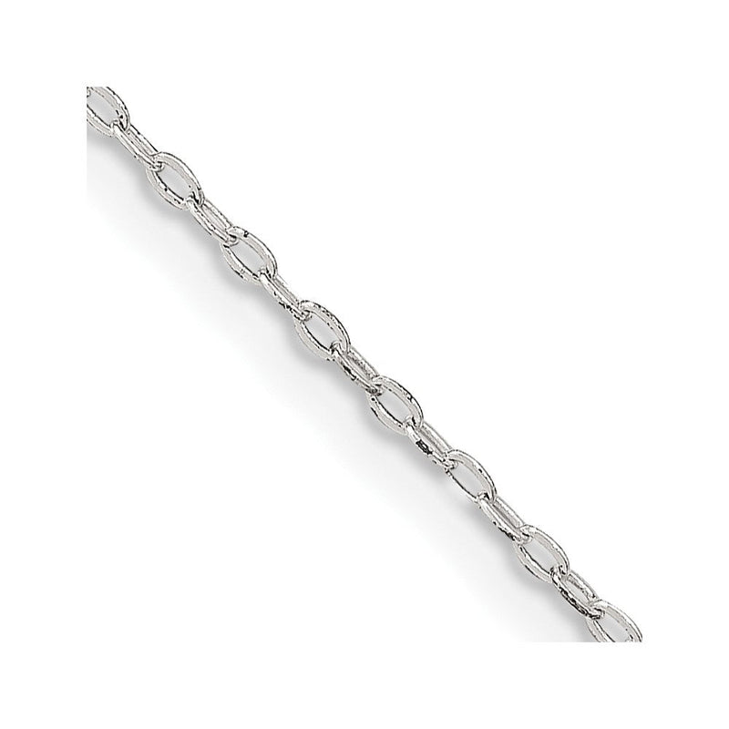 Sterlingsilber 1.4mm Flach Oval Ankerkette Halskette
