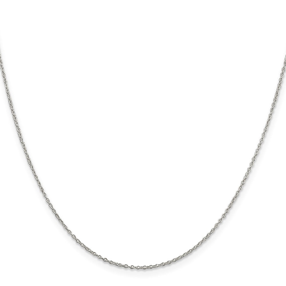 Sterlingsilber Rhodiniert 1.1mm Forzantina Ankerkette Kette mit 2 Zoll Verlängerung. Halskette