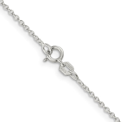 Sterlingsilber Rhodiniert 1.1mm Forzantina Ankerkette Halskette
