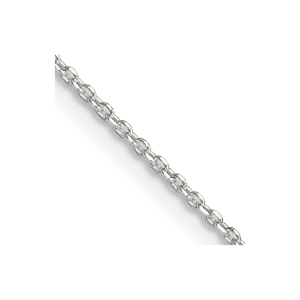 Sterlingsilber 1.25mm Diamantiert Forzantina Ankerkette Kette mit 2 Zoll Verlängerung. Halskette