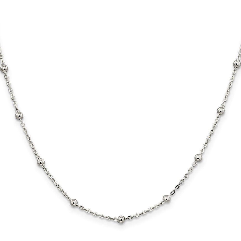 Sterlingsilber 1.3mm Fantasie Gekugelt Halskette